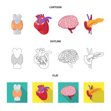 Biyoloji ve bilimsel logo yalıtılmış nesne. Web için biyoloji ve laboratuvar hisse senedi simgesi kümesi.