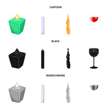 Vektör çizim rahatlama ve alev sembolü. Gevşeme ve web için balmumu hisse senedi simgesi.