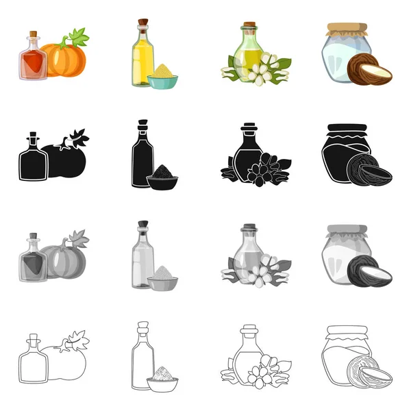 Na białym tle obiekt logo zdrowy i warzyw. Zbiór zdrowych i rolnictwo symbol giełdowy dla sieci web. — Wektor stockowy