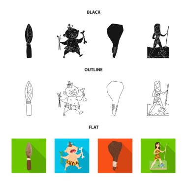 Evrim ve tarih öncesi simgesi yalıtılmış nesne. Evrim ve geliştirme vektör simgesini hissenin topluluğu.