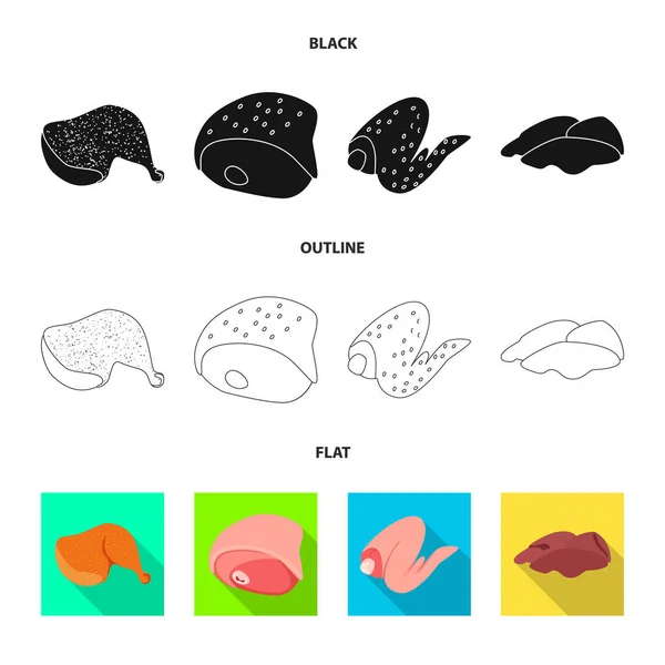 Objeto aislado del icono del producto y las aves de corral. Colección de producto y agricultura vector icono para stock . — Archivo Imágenes Vectoriales