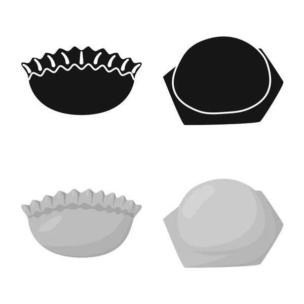 Vector illustration of products  and cooking icon. Collection of products  and appetizer stock vector illustration. — Stock Vector