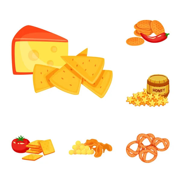 Vector illustration of food and product symbol. Collection of food and party vector icon for stock. — Stock Vector