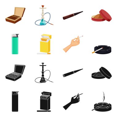 Çöp illüstrasyon vektör ve logo durdurmak. Çöp ve alışkanlık hisse senedi simgesi için web topluluğu.