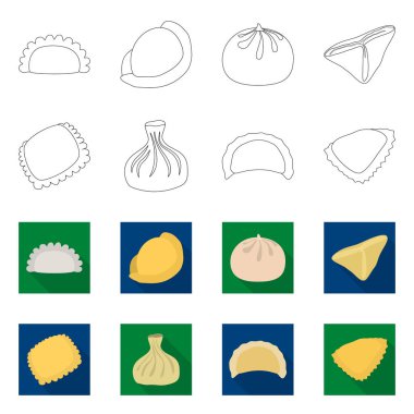 Ürünler ve pişirme simge vektör tasarımı. Ürünler ve meze hisse senedi vektör çizim.