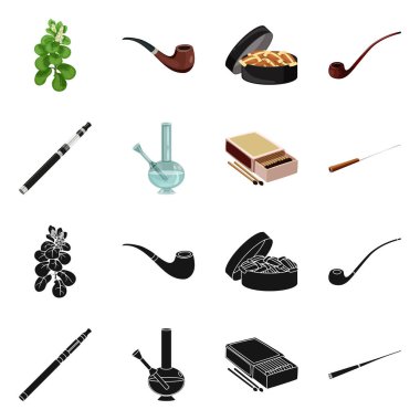 Çöp ve dur işareti yalıtılmış nesne. Hisse senedi için çöp ve alışkanlık vektör simge topluluğu.