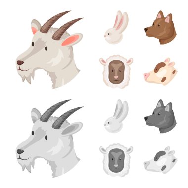 Tarım ve Hayvancılık simge vektör Illustration. Tarım ve organik hisse senedi vektör çizim koleksiyonu.