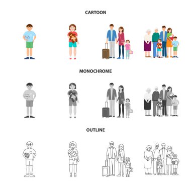 Karakter ve avatar sembolü yalıtılmış nesne. Karakter ve portre hisse senedi simgesi için web topluluğu.