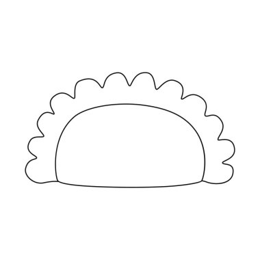 Pierogi ve Rus simge vektör çizimi. Hisse senedi için pierogi ve kahvaltı vektör simge kümesi.