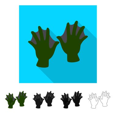 Siluet ve güvenlik logo vektör tasarımı. Hisse senedi için konfor ve siluet vektör simge topluluğu.