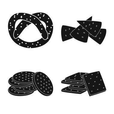 Parti ve pişirme simge vektör tasarımı. Parti ve gevrek hisse senedi vektör çizim koleksiyonu.