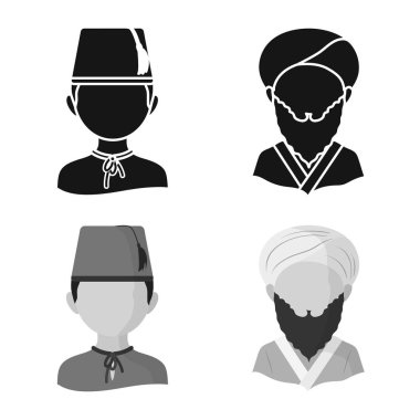 Kopyacı ve yerleşik simge vektör çizimi. Kopyacı ve kültür hisse senedi simgesi için web topluluğu.