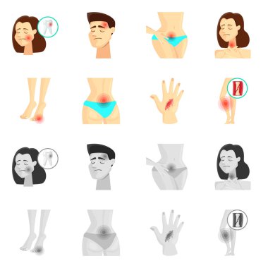 Hastane ve işleme simge vektör tasarımı. Hastane ayarla ve vektör simge stok için yardım.