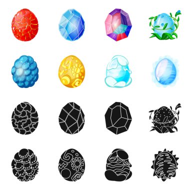 Hayvan ve tarih öncesi simge vektör Illustration. Hisse senedi için hayvan ve sevimli vektör simge kümesi.