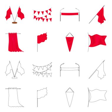 Doku ve sunum logo yalıtılmış nesne. Hisse senedi için doku ve medya vektör simge kümesi.