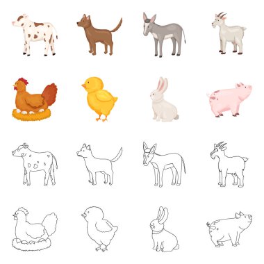 Üreme ve mutfak logo vektör Illustration. Set ıslahının ve organik hisse senedi için vektör simgesi.