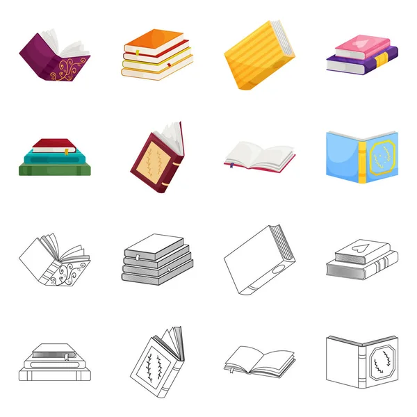 Diseño vectorial del icono de formación y portada. Colección de material de formación y librería símbolo para web . — Archivo Imágenes Vectoriales