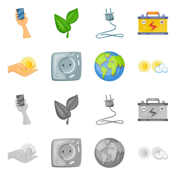 Ilustração vetorial do ícone de inovação e tecnologia. Conjunto de inovação e símbolo de estoque de natureza para web . —  Vetores de Stock