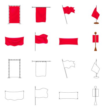 Doku ve sunum işareti vektör Illustration. Web için doku ve medya hisse senedi simgesi kümesi.