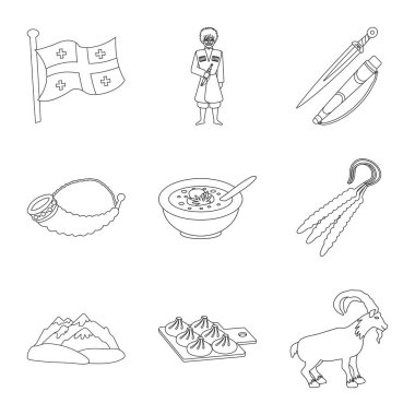 Gelenek ve ulusal simge vektör Illustration. Gelenekleri ve gezi hisse senedi simgesi için web topluluğu.