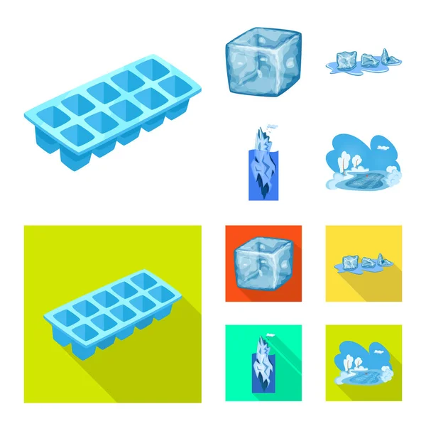 Design vettoriale della texture e logo congelato. Raccolta di texture e illustrazione vettoriale stock trasparente . — Vettoriale Stock