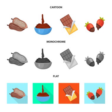 Gıda ve nefis işareti vektör tasarımı. Gıda ve kahverengi hisse senedi vektör çizim.