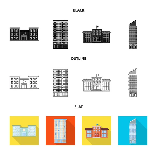 Illustration vectorielle du panneau municipal et central. Collecte d'illustration vectorielle de stock municipal et successoral . — Image vectorielle