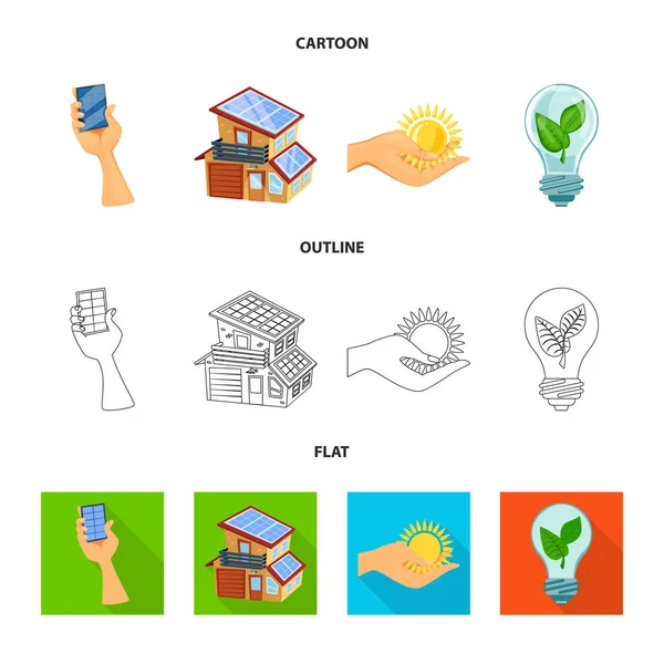 Ilustración vectorial del símbolo de la innovación y la tecnología. Colección de innovación y símbolo de stock de naturaleza para la web . — Vector de stock