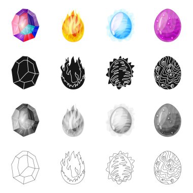 Hayvan ve tarih öncesi simge vektör tasarımı. Web için hayvan ve sevimli hisse senedi simgesi kümesi.