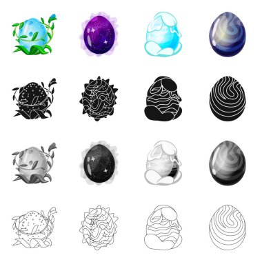 Hayvan ve tarih öncesi sembolü yalıtılmış nesne. Hisse senedi için hayvan ve sevimli vektör simge topluluğu.