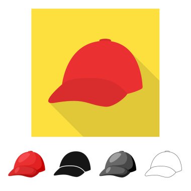 Giyim ve kap logo vektör Illustration. Giyim ve bere hisse senedi vektör çizim koleksiyonu.