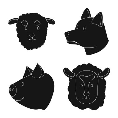 Çiftlik ve organik işareti yalıtılmış nesne. Çiftlik ve web için baş hisse senedi simgesi toplama.