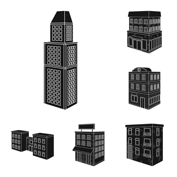 Ilustración vectorial de la arquitectura y el icono del patrimonio. Colección de arquitectura e ilustración del vector de stock de construcción . — Archivo Imágenes Vectoriales