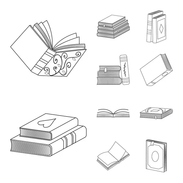 Diseño vectorial del icono de estudio y literatura. Conjunto de estudio e icono de vector de origen para stock . — Archivo Imágenes Vectoriales