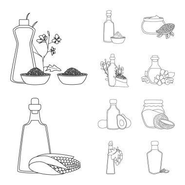 Sağlıklı ve sebze logo vektör Illustration. Organik ve sağlıklı topluluğu hisse senedi için simge vektör.