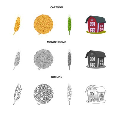 Tarım ve işareti tarım vektör tasarımı. Tarım ve bitki hisse senedi vektör çizim topluluğu.