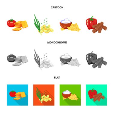 Tat ve işareti daiç vektör tasarımı. Tat ve organik hisse senedi vektör çizim koleksiyonu.