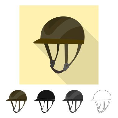 Ekipman ve Binicilik simge vektör Illustration. Ekipman ve rekabet stok vektör çizim topluluğu.