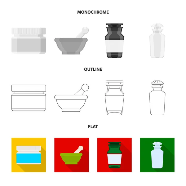 Geïsoleerde object van retail- en gezondheidszorg pictogram. Collectie van retail- en Wellness-voorraad vectorillustratie. — Stockvector