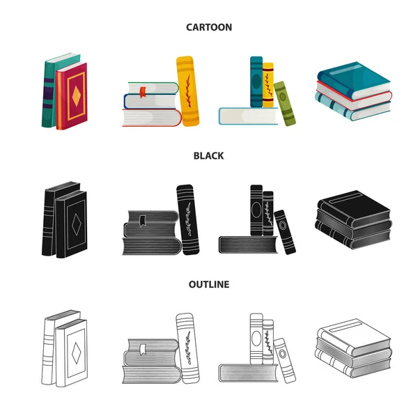 Isolerade objekt av utbildning och täck-ikonen. Utbildning och bokhandel lager vektorillustration. — Stock vektor