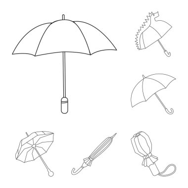 Sezon ve açık simge vektör çizimi. Hisse senedi için sezon ve Emanet vektör simge topluluğu.