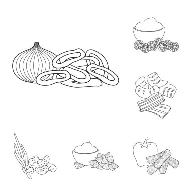 Tat ve gevrek işareti vektör tasarımı. Tat ve hisse senedi vektör çizim pişirme.