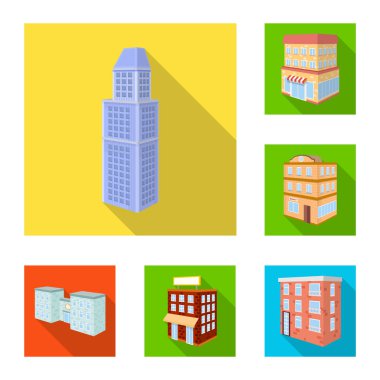 İnşaat ve yapı simge vektör tasarımı. İnşaat ve Emlak vektör simge stok için set.