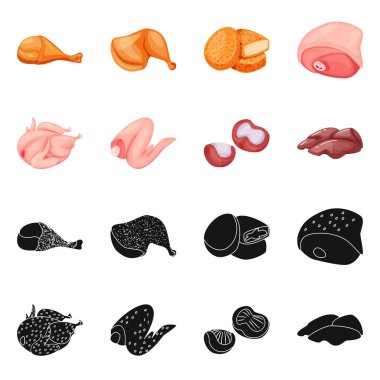 Ürün ve kümes hayvanları işareti vektör Illustration. Ürün ve tarım hisse senedi simgesi için web topluluğu.