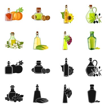 Sağlıklı ve sebze işareti yalıtılmış nesne. Tarım hisse senedi vektör çizim ve sağlıklı kümesi.