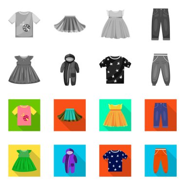 Moda ve giysi logo vektör Illustration. Hisse senedi için moda ve pamuk vektör simge topluluğu.