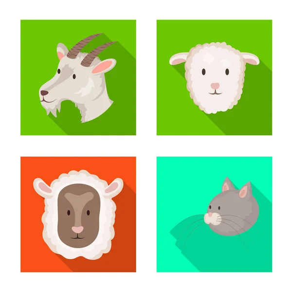 Objeto aislado de la agricultura y el icono de la cría. Conjunto de símbolos de agricultura y stock orgánico para web . — Vector de stock