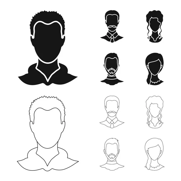 Geïsoleerde object van professional en foto ondertekenen. Collectie van professional en vector profielpictogram voor voorraad. — Stockvector