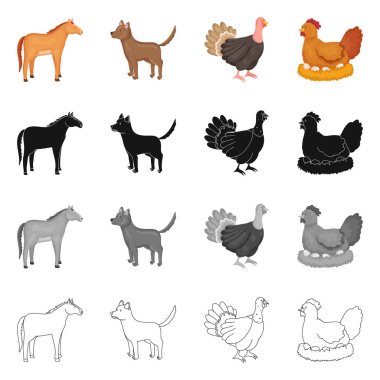 Üreme ve mutfak logosu yalıtılmış nesne. Set ıslahının ve organik hisse senedi için vektör simgesi.