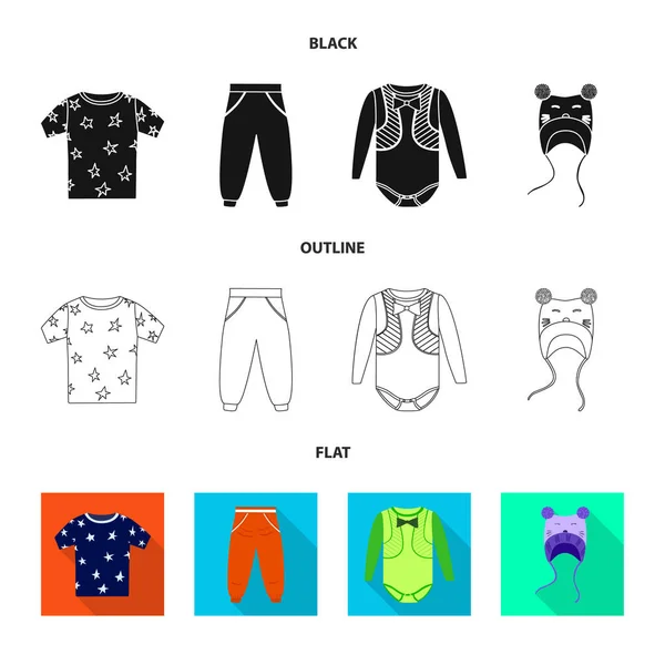Fashion és a garment logó vektoros illusztráció. Gyűjtemény a divat és a gyapot tőzsdei szimbólum a web. — Stock Vector